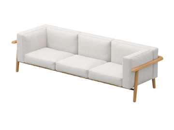 MAMBO LOUNGE - 3 seater fabric garden sofa by Royal Botania