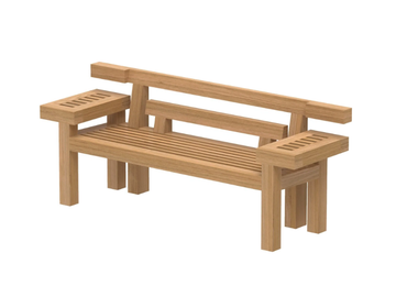 NARA - Teak garden bench with armrests by Royal Botania