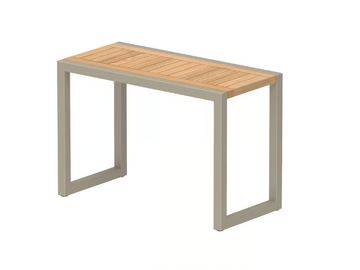 NINIX LOUNGE - Rectangular teak garden side table by Royal Botania
