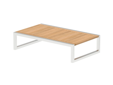 NINIX - Rectangular low teak garden side table by Royal Botania