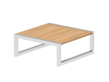 NINIX - Square low teak garden side table by Royal Botania