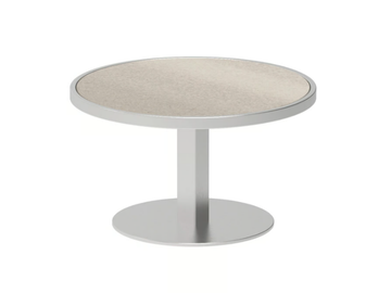 O-ZON - Round stainless steel garden side table by Royal Botania