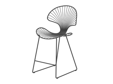 OSTREA - Sled base stainless steel garden stool by Royal Botania