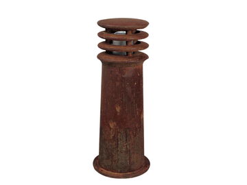 RUSTY - Cast iron bollard light by Royal Botania