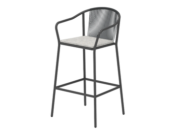 SAMBA - High aluminium garden stool with footrest by Royal Botania