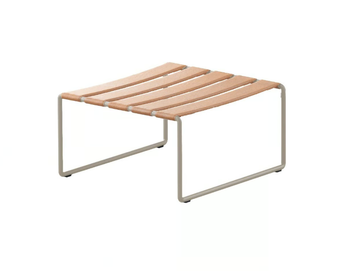 STRAPPY - Square Imitation leather garden footstool by Royal Botania