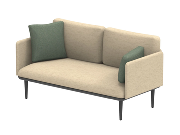 STYLETTO LOUNGE - 2 seater sectional fabric garden sofa by Royal Botania