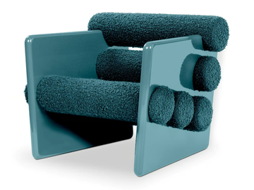 CHARLES - Wool armchair with armrests by ROYAL STRANGER