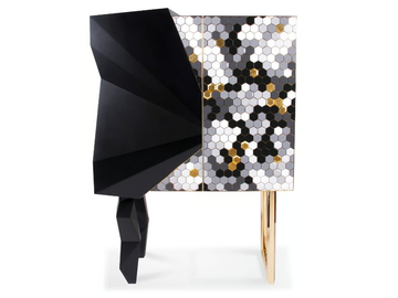 HONEYCOMB - Wooden highboard with doors by ROYAL STRANGER