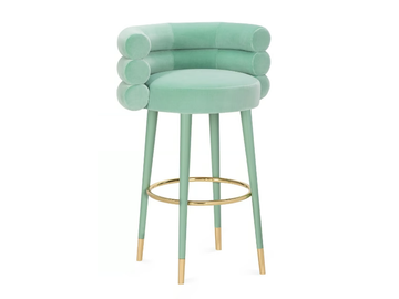 MARSHMALLOW - High upholstered velvet stool by ROYAL STRANGER