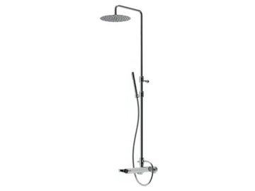EGO - F5708SWC-S-25X - External shower set with hand shower with overhead shower by Rubinetteria Giulini