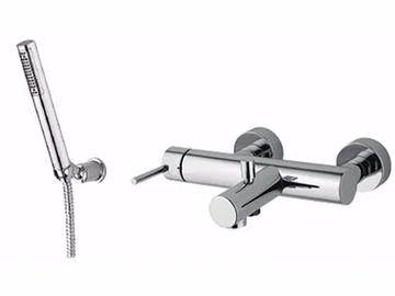 FUTURO - F6501-01 - 2 hole wall-mounted bathtub mixer with hand shower by Rubinetteria Giulini