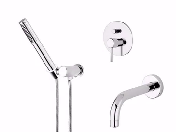 FUTURO - F6503 - Wall-mounted bathtub mixer with hand shower by Rubinetteria Giulini