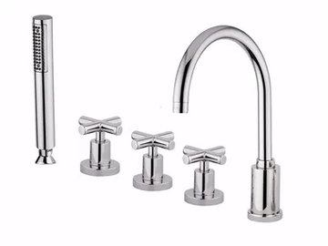 G3 - F7660 - 5 hole bathtub set with diverter with hand shower by Rubinetteria Giulini