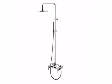 G4 - F7707WC-S - Wall-mounted shower panel with hand shower with overhead shower by Rubinetteria Giulini