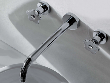 GIÒ CRYSTAL - GIÒ - F3620/S - 3 hole wall-mounted washbasin tap with Swarovski® crystals by Rubinetteria Giulini