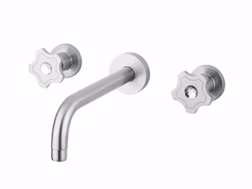 GIÒ CRYSTAL - GIÒ - F3623/S - 3 hole wall-mounted washbasin tap without waste by Rubinetteria Giulini