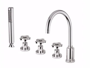 GIÒ CRYSTAL - GIÒ - F3660/S - 5 hole bathtub set with hand shower by Rubinetteria Giulini