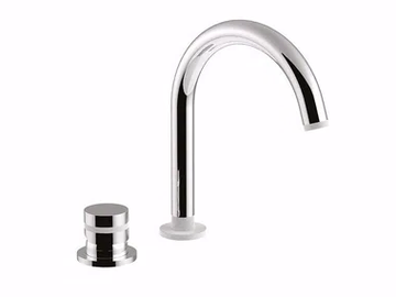 MYRING - FMR0040/SC - 2 hole countertop washbasin mixer with adjustable spout by Rubinetteria Giulini