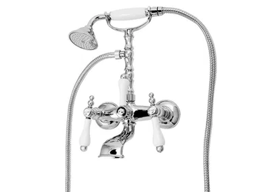 PRAGA - PRAGA CRYSTAL - F7500 - Wall-mounted bathtub tap with hand shower by Rubinetteria Giulini