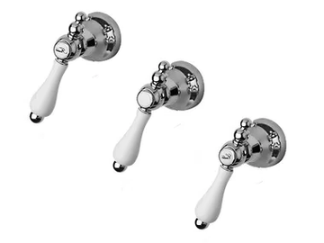 PRAGA - PRAGA CRYSTAL - F7516W2 - 3 hole shower tap with diverter by Rubinetteria Giulini