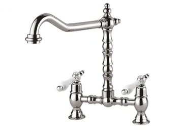 PRAGA - PRAGA CRYSTAL - F7537 - 2 hole countertop washbasin tap without waste by Rubinetteria Giulini