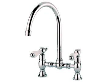 PRAGA - PRAGA CRYSTAL - F7537P - 2 hole countertop washbasin tap with adjustable spout by Rubinetteria Giulini