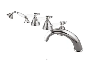 PRAGA - PRAGA CRYSTAL - F7560 - Deck mounted 5 hole bathtub tap by Rubinetteria Giulini