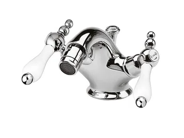 PRAGA - PRAGA CRYSTAL - FSA7564 - Countertop 1 hole bidet tap with swivel spout by Rubinetteria Giulini