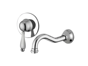 PRAGAMIX - PRAGAMIX CRYSTAL - F7521 - 2 hole wall-mounted single handle washbasin tap by Rubinetteria Giulini