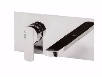 SURF - F5810 - 2 hole wall-mounted washbasin mixer with plate by Rubinetteria Giulini