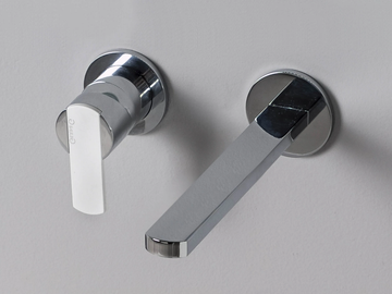 SURF - F5820 - 2 hole wall-mounted single handle washbasin mixer by Rubinetteria Giulini