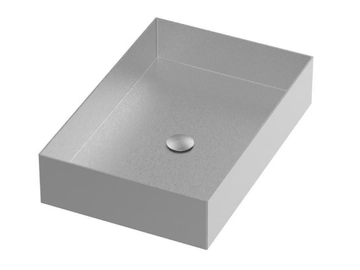 ALINE 49330 - Rectangular countertop stainless steel washbasin by Rubinetterie Frattini