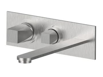 ALINE 49528V2 - Wall-mounted stainless steel bathtub mixer with diverter by Rubinetterie Frattini