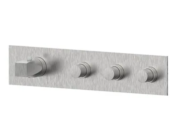 ALINE 49600V3 - 4 hole thermostatic stainless steel shower mixer by Rubinetterie Frattini