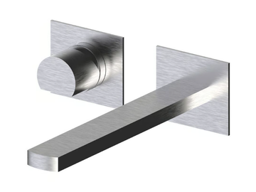BORGIA - 2 hole wall-mounted stainless steel washbasin mixer by Rubinetterie Frattini