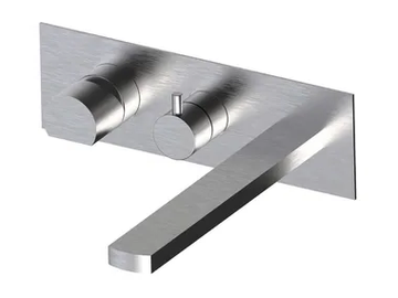 BORGIA 89528V2 - Wall-mounted stainless steel bathtub mixer with diverter by Rubinetterie Frattini