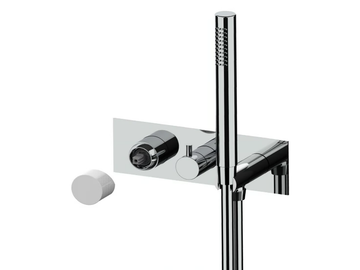 NARCISO S 78529S - Wall-mounted bathtub mixer with hand shower by Rubinetterie Frattini