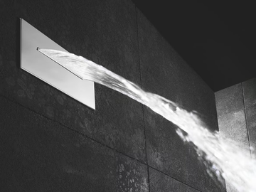 13B-BC - Wall-mounted stainless steel waterfall spout by Rubinetterie Mariani