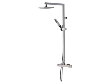 A39-C2 - Wall-mounted thermostatic shower panel with overhead shower by Rubinetterie Mariani