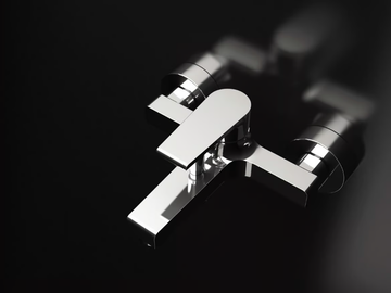 ARTIC 230-AT - Wall-mounted bathtub mixer with hand shower by Rubinetterie Mariani