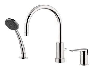 ARTIC 237-AT - 3 hole chromed brass bathtub set with hand shower by Rubinetterie Mariani