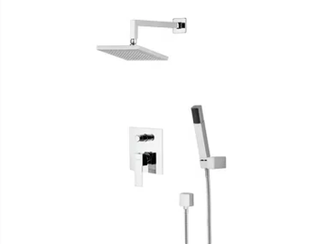 POLAR - Shower mixer with diverter with hand shower with overhead shower by Rubinetterie Mariani