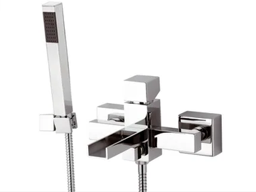 RIVER - Wall-mounted bathtub mixer with hand shower by Rubinetterie Mariani