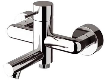 ULTRAMINIMAL - 2 hole wall-mounted single handle brass bathtub mixer by Rubinetterie Mariani