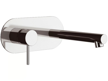 ULTRAMINIMAL - Wall-mounted single handle brass washbasin mixer without waste by Rubinetterie Mariani