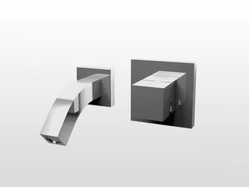 BAMBOO QUADRO 3250MC - 2 hole wall-mounted bathtub mixer by RUBINETTERIE STELLA