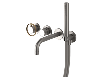 CHARM - Wall-mounted metal bathtub mixer with hand shower by RUBINETTERIE STELLA