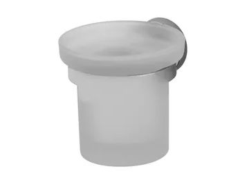 SIRIUS - Wall-mounted satin glass toothbrush holder by RUBINETTERIE STELLA