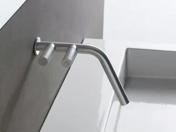 22MM - Wall-mounted 1 hole stainless steel washbasin mixer by Rubinetterie Treemme